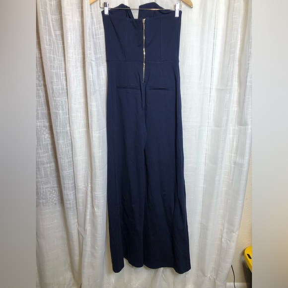 VENUS Navy Blue Strapless Jumpsuit - Picture 10 of 16